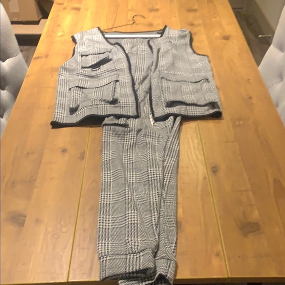 Herringbone Vest and Jogger Set
